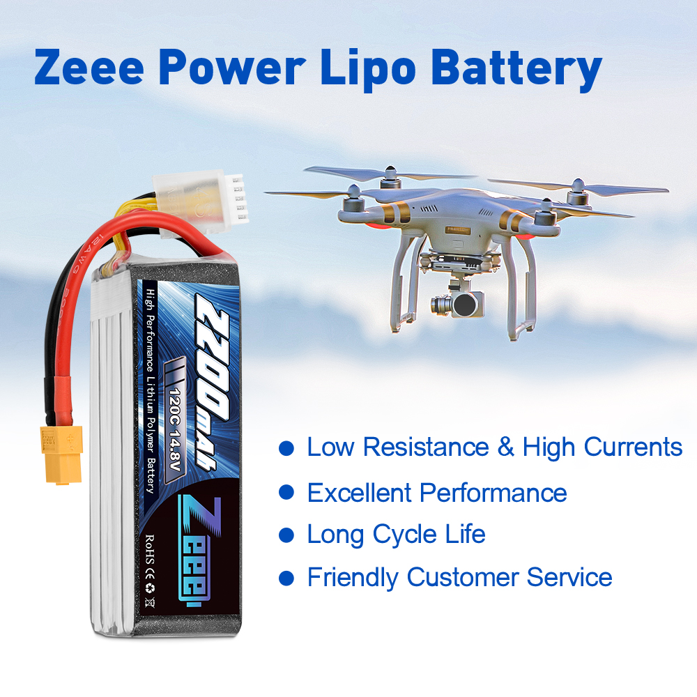 14.8V 120C 2200mAh soft pack with XT60