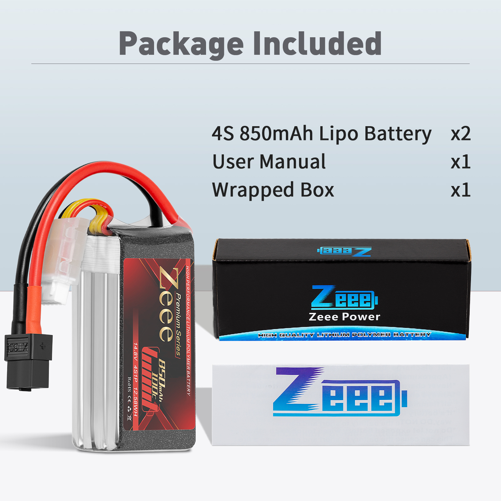 850mah 100C 14.8V soft pack with XT60