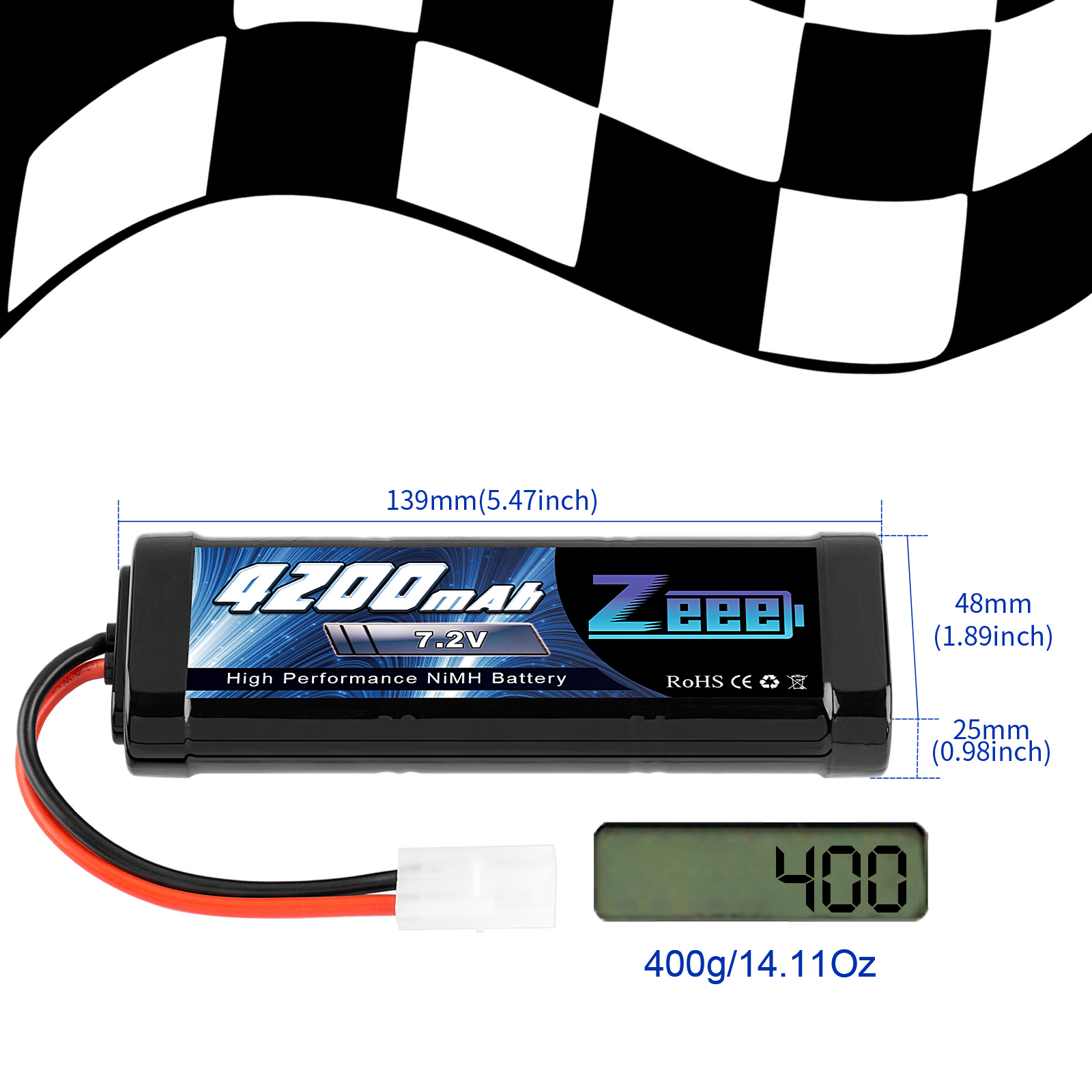 7.2V 4200mAh NIMH battery