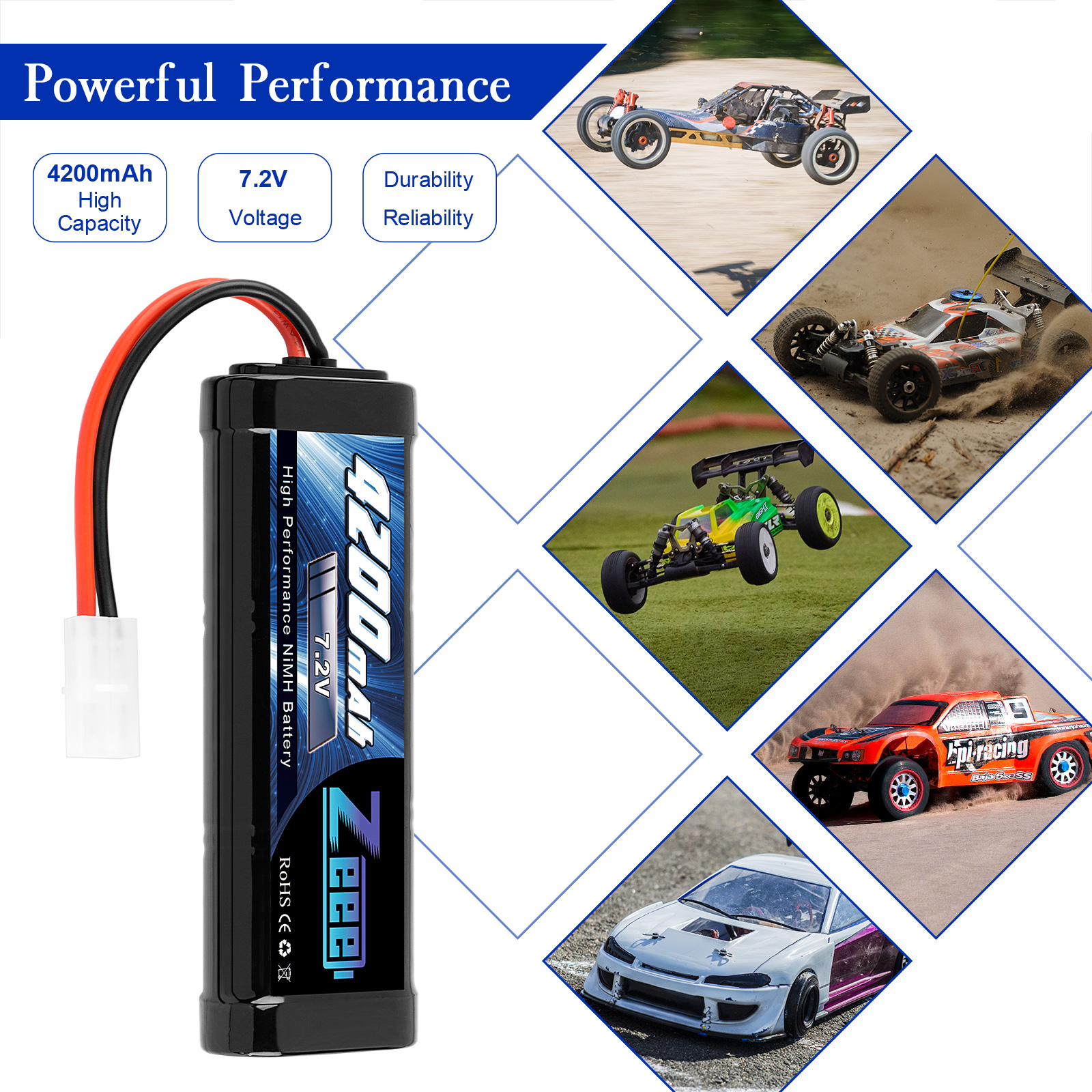 7.2V 4200mAh NIMH battery