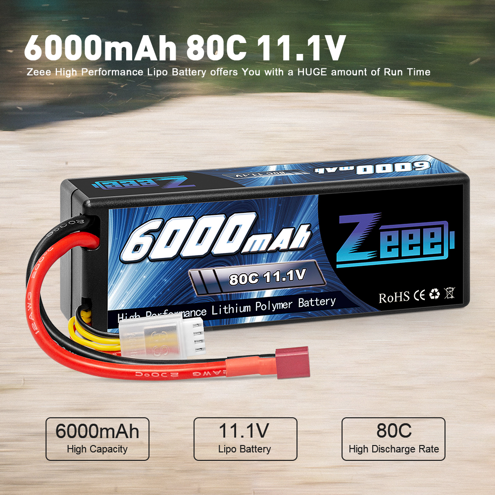 6000mAh 80C 11.1V hard case