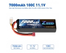 11.1V - 11.1V 100C 7000mAh soft pack