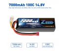 14.8V - 14.8V 100C 7000mAh soft pack