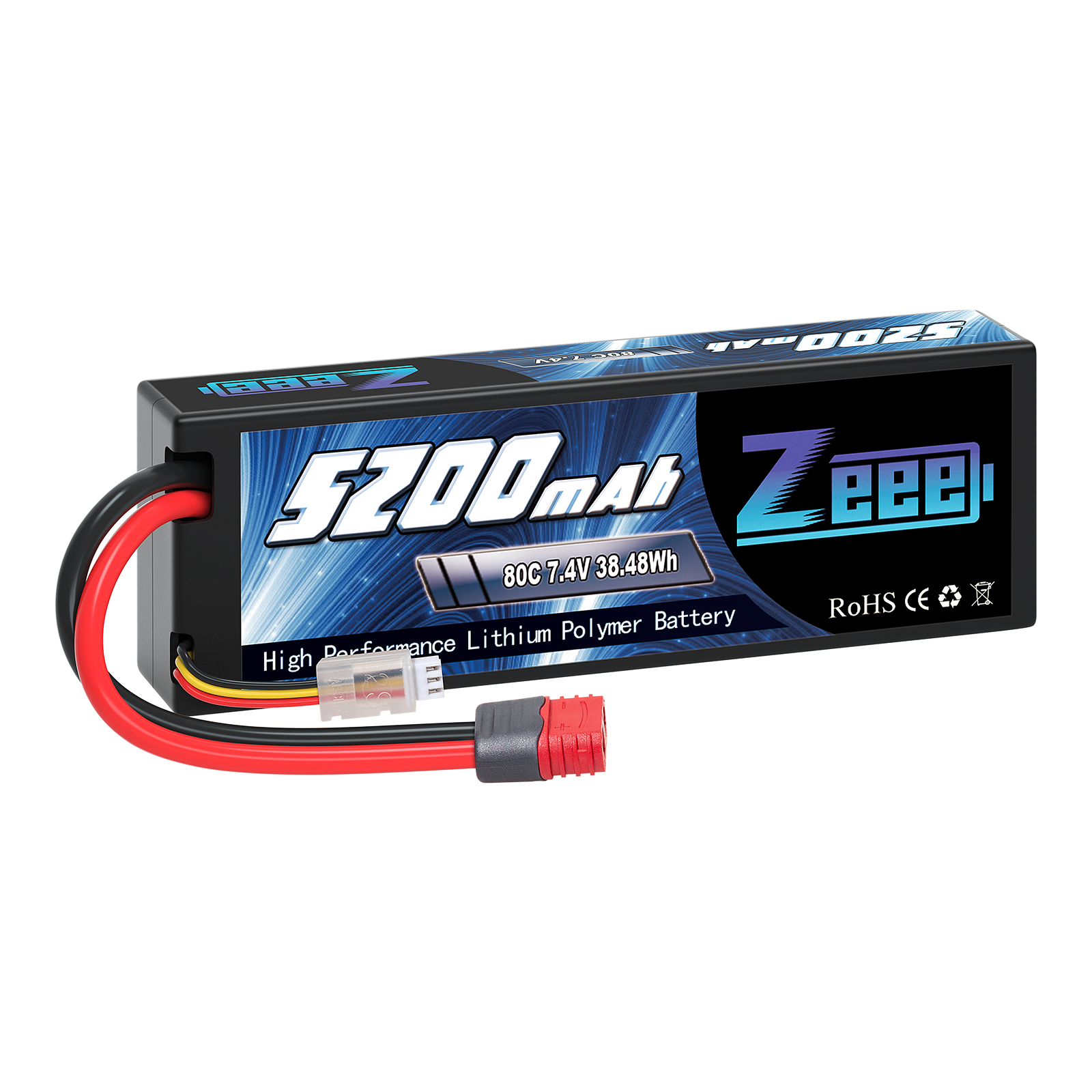 5200mAh 80C 7.4V Deans