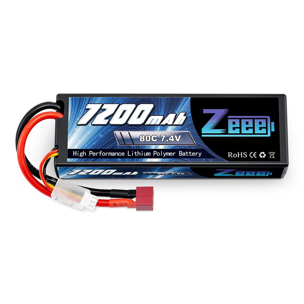 7.4V 80C 7200mah hard case with Deans