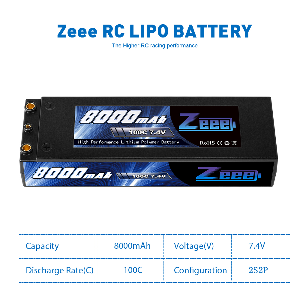 7.4V 100C 8000mAh bullet