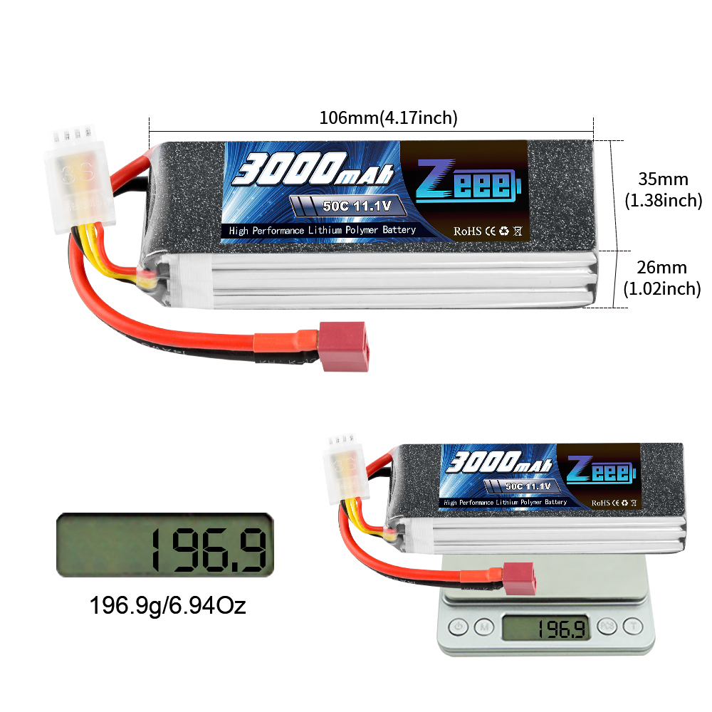 11.1V 50C 3000mAh soft pack