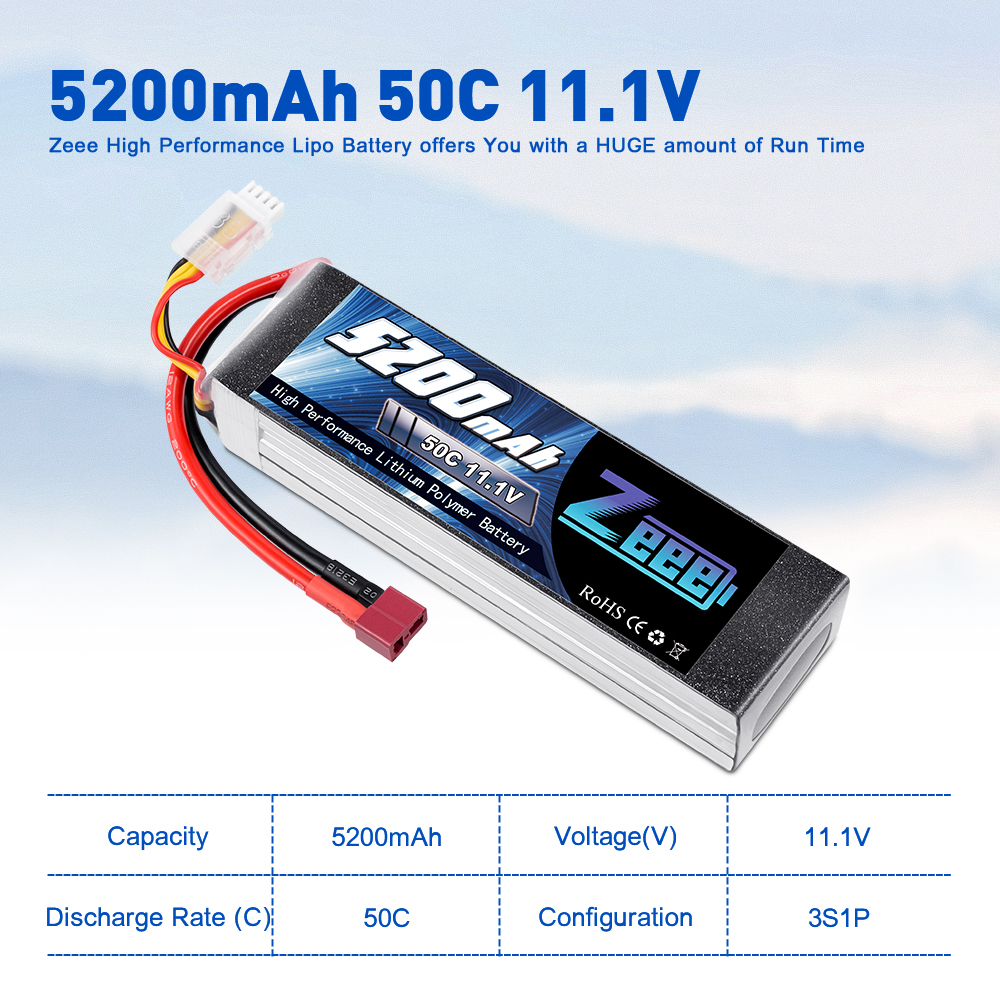 11.1V 50C 5200mAh soft pack