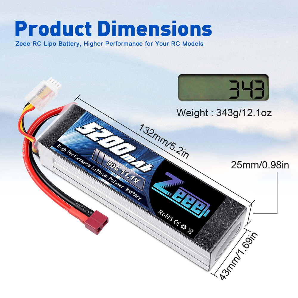 11.1V 50C 5200mAh soft pack