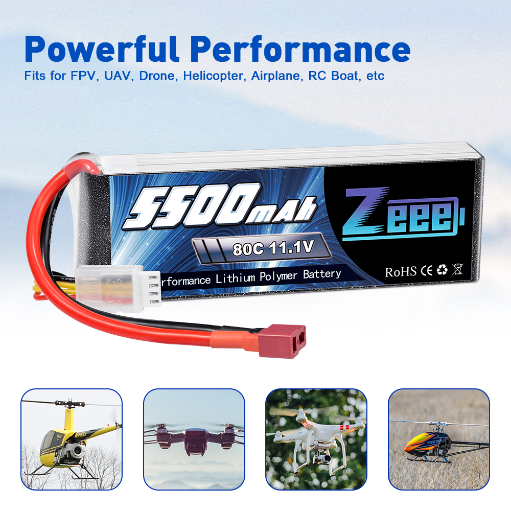 11.1V 80C 5500mAh soft pack