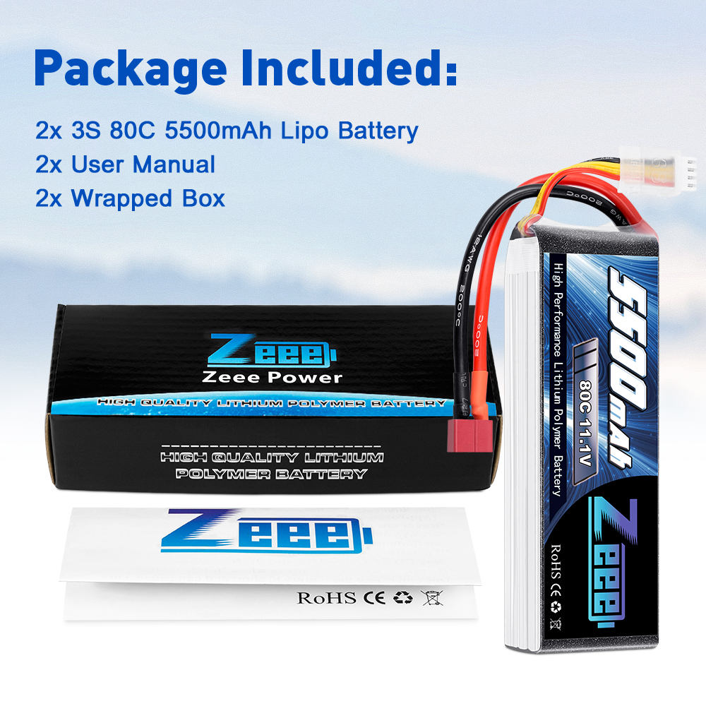 11.1V 80C 5500mAh soft pack