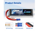 11.1V - 11.1V 60C 6000mAh soft pack with EC5