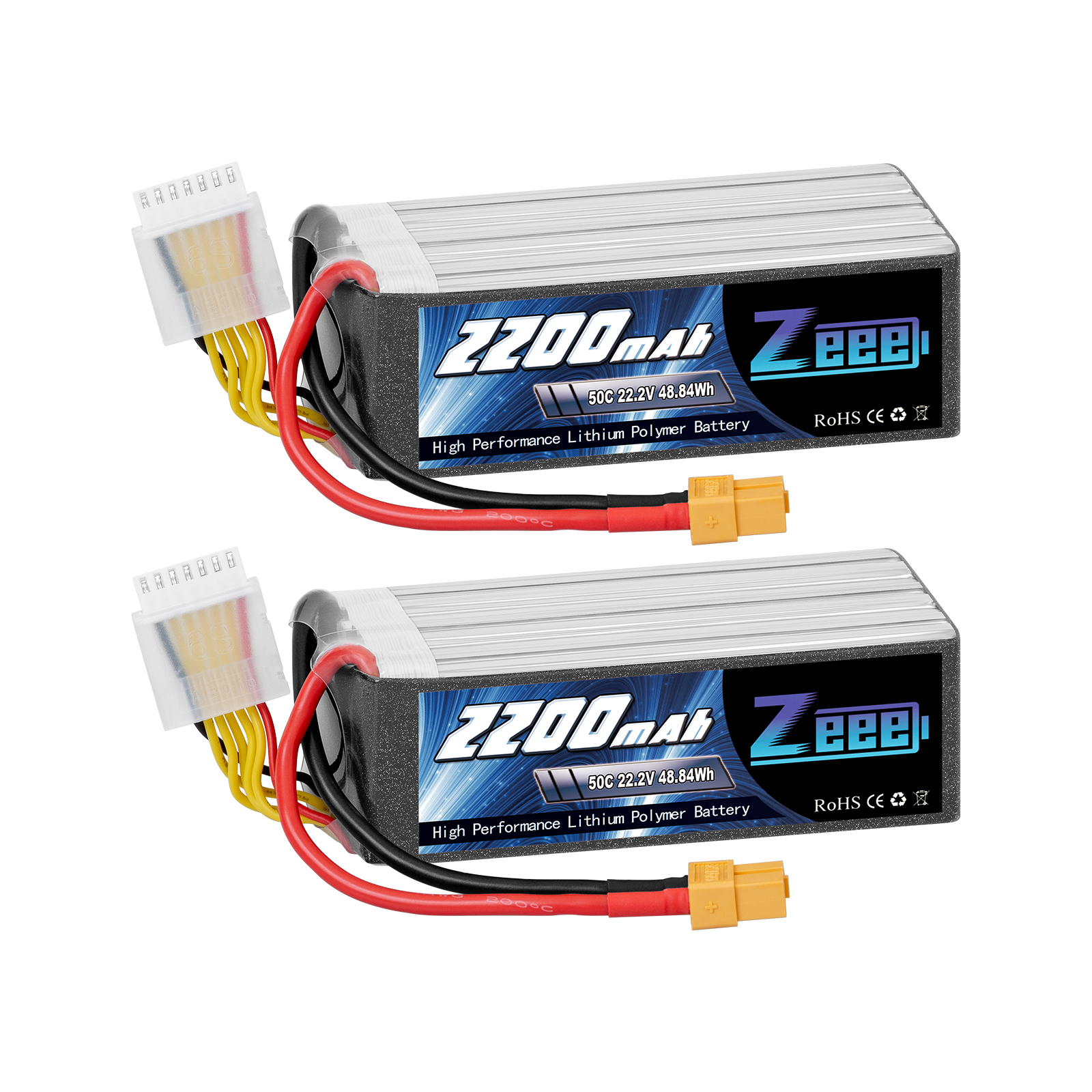 22.2V 50C 2200mAh soft pack with XT60