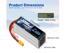 22.2V - 22.2V 50C 2200mAh soft pack with XT60