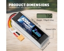 22.2V - 22.2V 80C 5200mAh soft pack with XT90