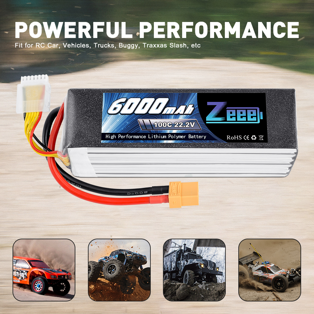 22.2V 100C 6000mAh soft pack with XT90