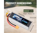 22.2V - 22.2V 100C 6000mAh soft pack with XT90