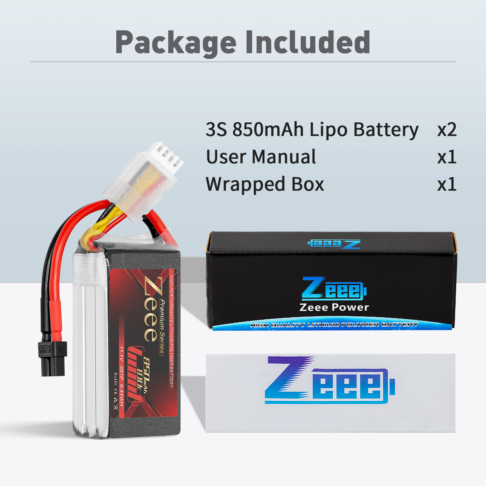 850mah 100C 11.1V soft pack with XT30