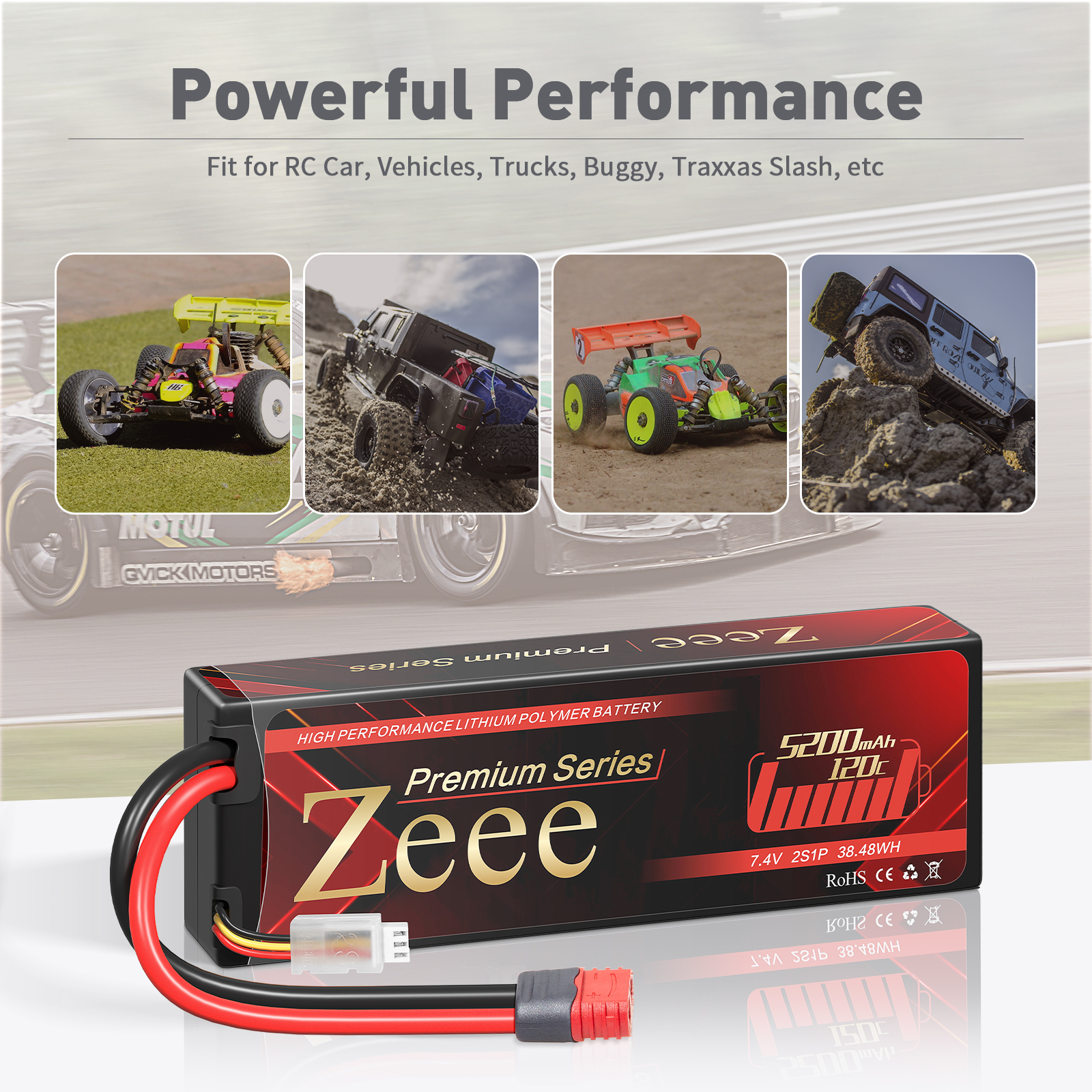 5200mah 120C 7.4V Deans