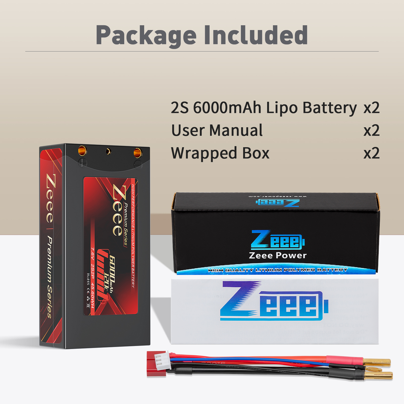 6000mah 120C 7.6V bullet