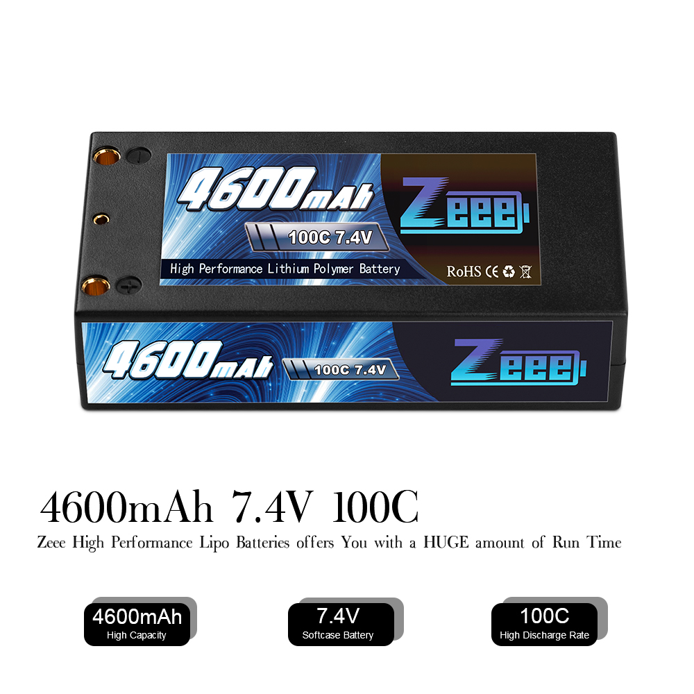 7.4v 100c 4600mah shorty pack