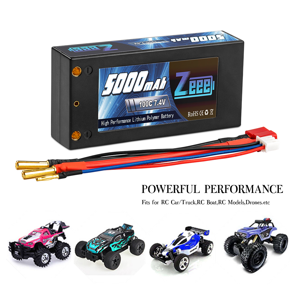 7.4V 100C 5000mah shorty pack