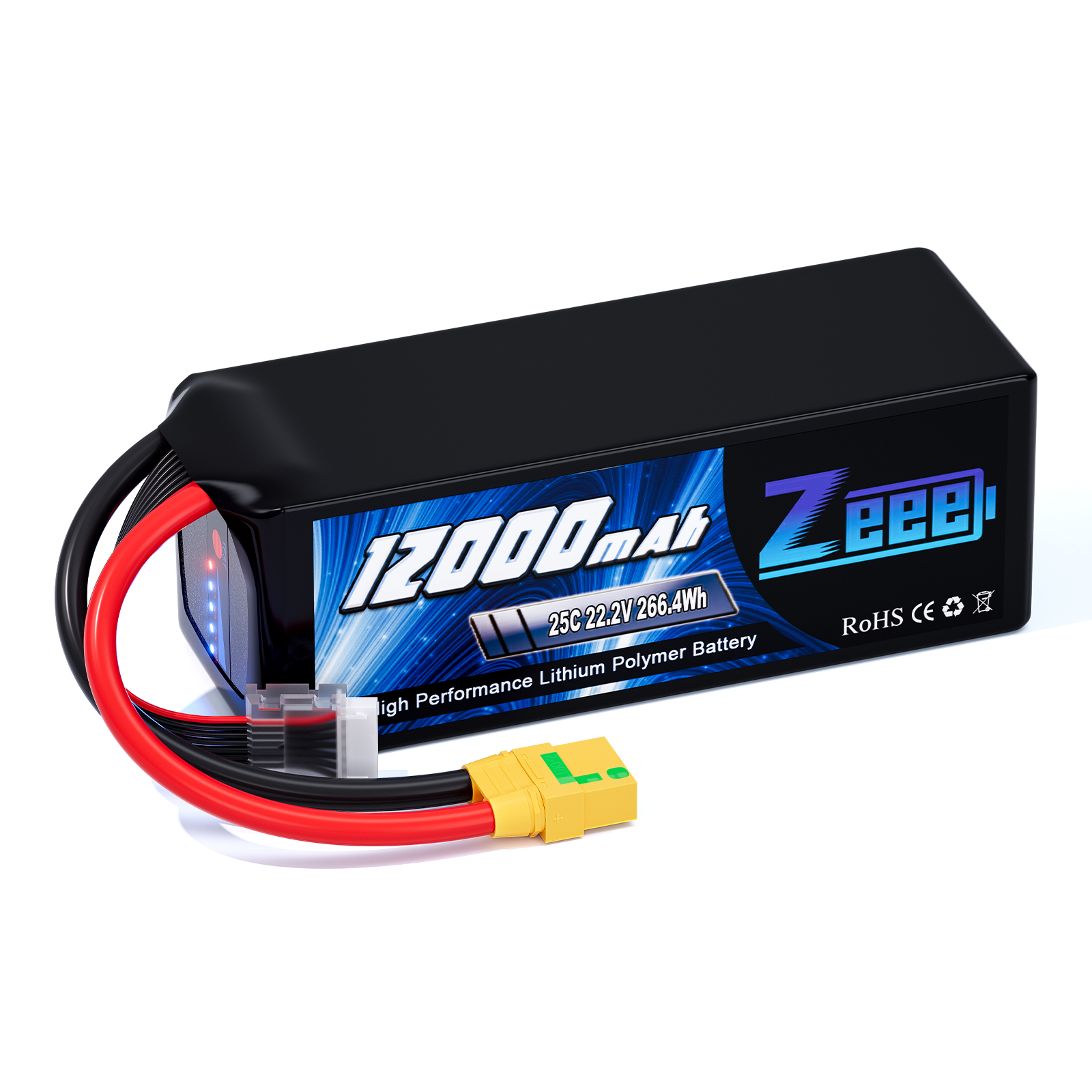 Zeee 6S 22.2V 12000mAh 25C Lipo Battery with Soft Case Drone UAV Battery Professional High Capacity B