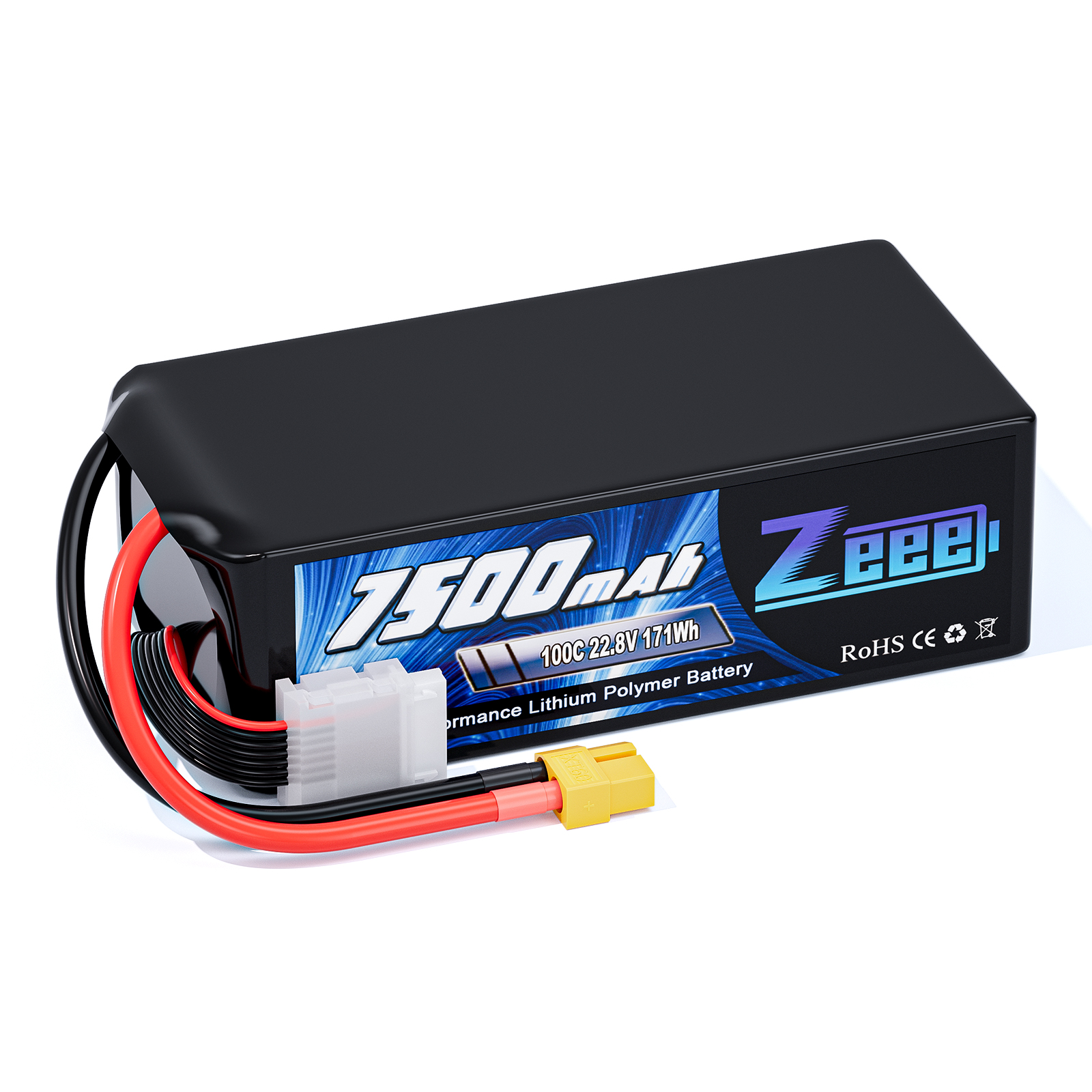 Zeee HV 6S 22.8V 7500mah Battery with XT60 Soft Case for UAV Drone Lithium Battery Pack