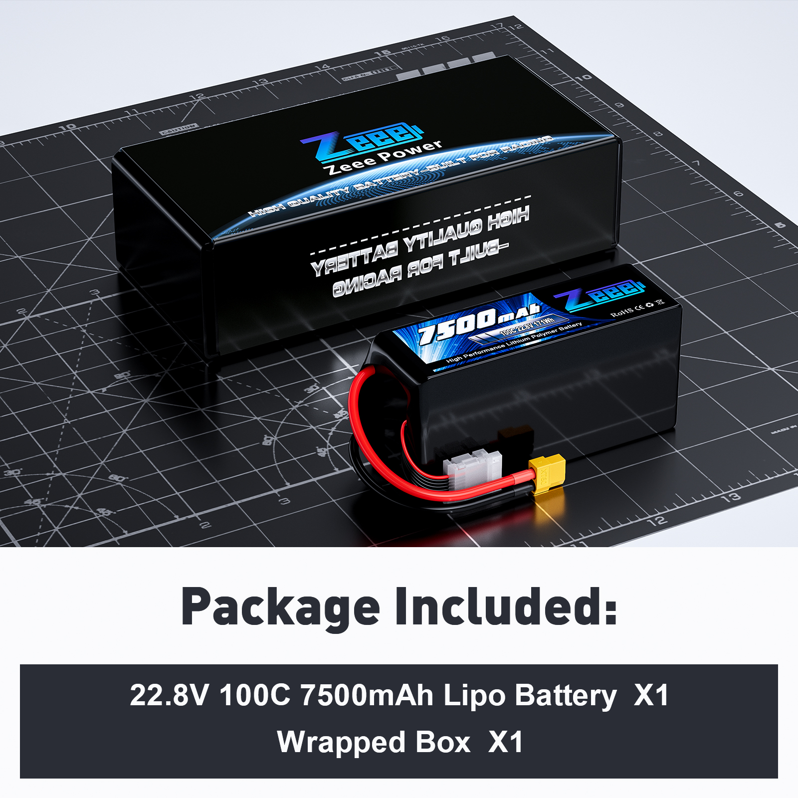 Zeee HV 6S 22.8V 7500mah Battery with XT60 Soft Case for UAV Drone Lithium Battery Pack